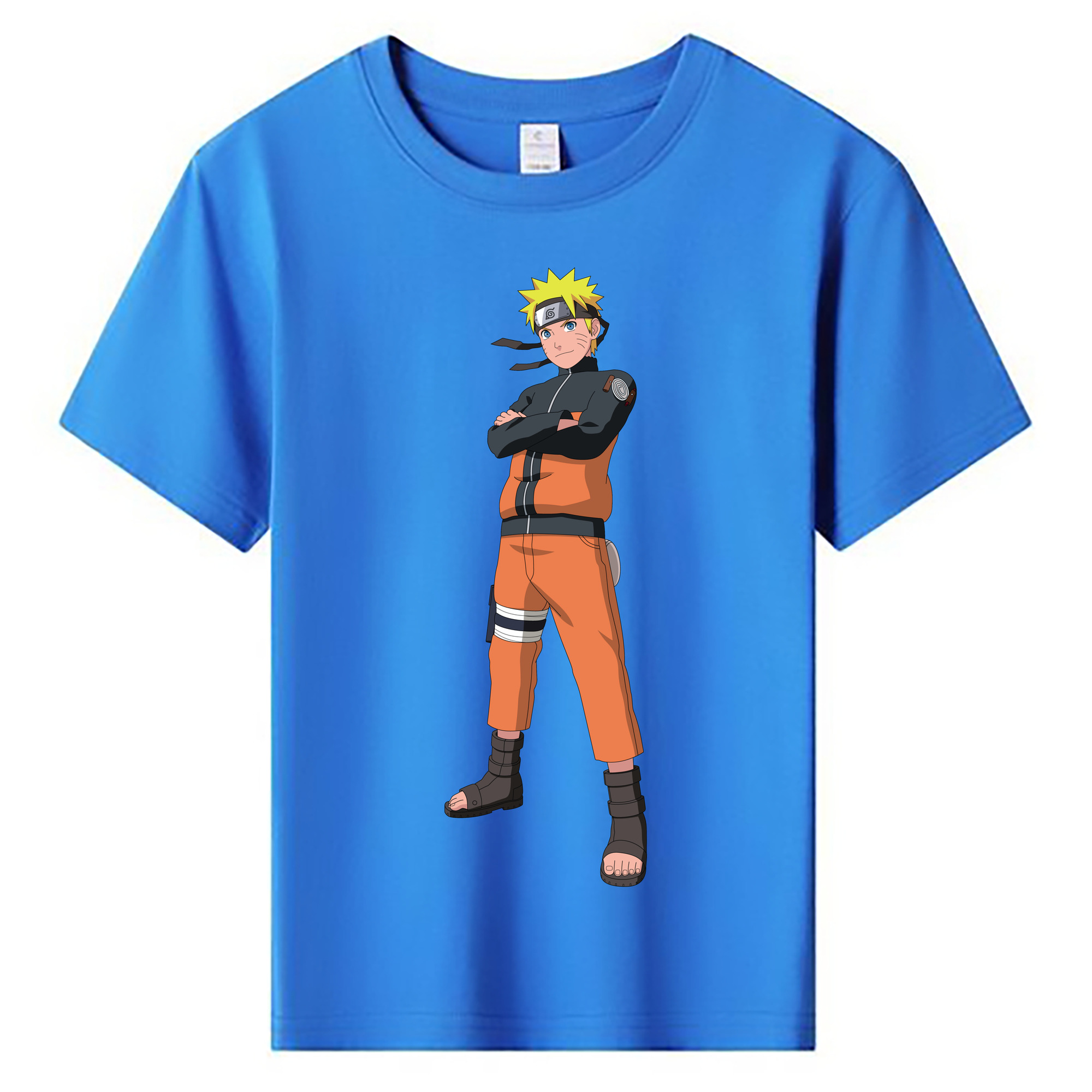 （画像用） NARUTO -ナルト- うずまき ナルト Uzumaki Naruto 綿100％キッズTシャツ（フロントプリント）